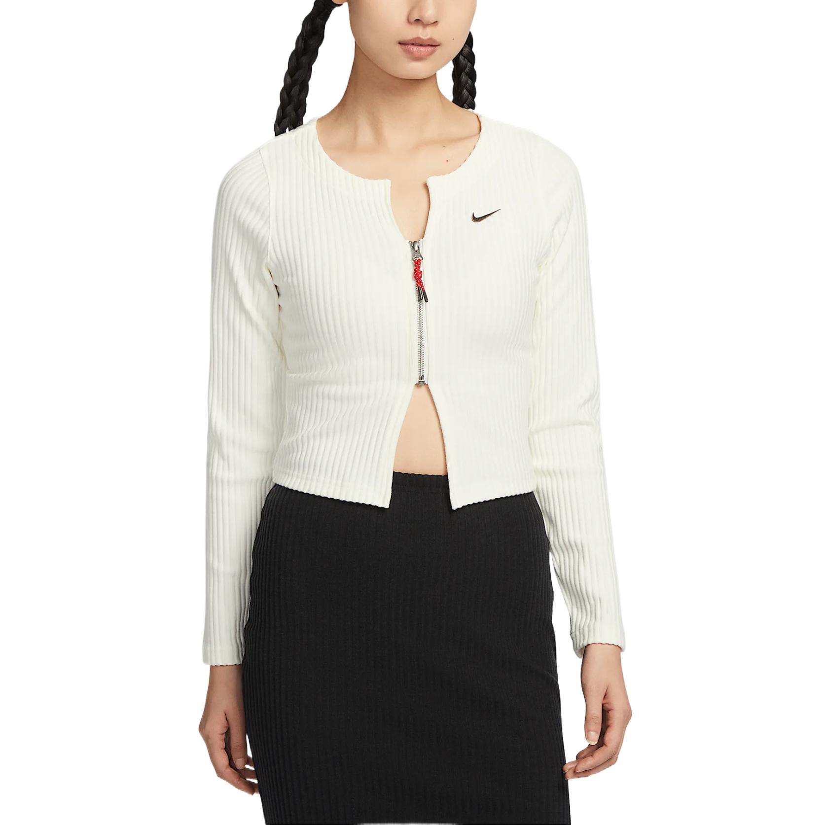 Nike Sportswear Chill Rib Crop Top Women s Sail White HV8459-133 XL