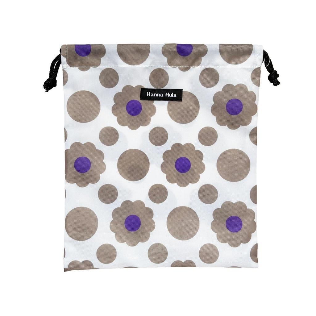Hanna Hula Deodorant Drawstring Pouch M Size Cookie Grape Water Resistant Antibacterial Diaper Bag