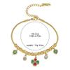 Cherry Epoxy Titanium Steel Bracelet for Women - Sweet Dopamine-Inspired Design