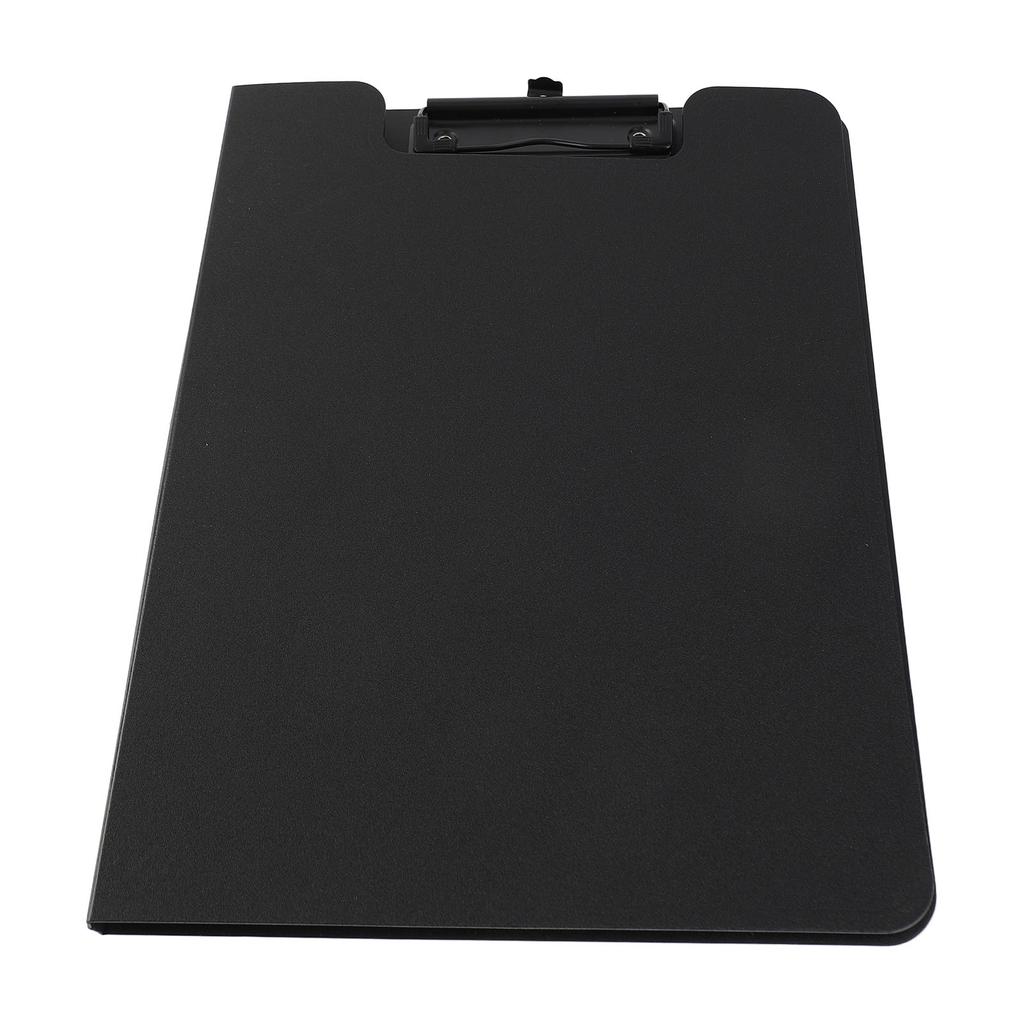 A4 Clipboard Folder Hold 100 Sheets Simple Straight Grain Office Clipboard Folder Paper Folders for School Office Black