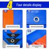 Beisheng Waterproof PE Tarpaulin - Thickened, Rainproof, Blue/Orange/Red Sunshade Canopy