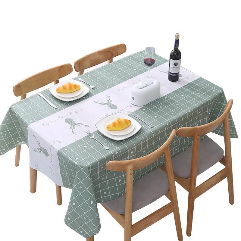 PEVA Table Cloth Waterproof Rectangular & Square Garden Table Cover Stain Tablecloth Oilcloth Mantel Mesa Impermeable Tapete