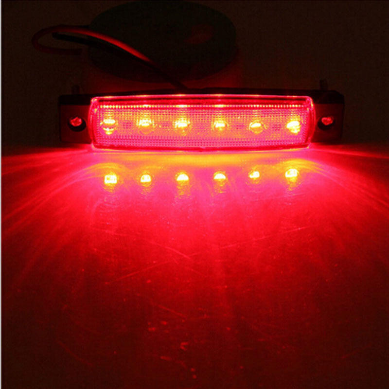 6 LED Side Marker Indicators Lights Lamp 12V for Lorries Truck Trailer Clearance