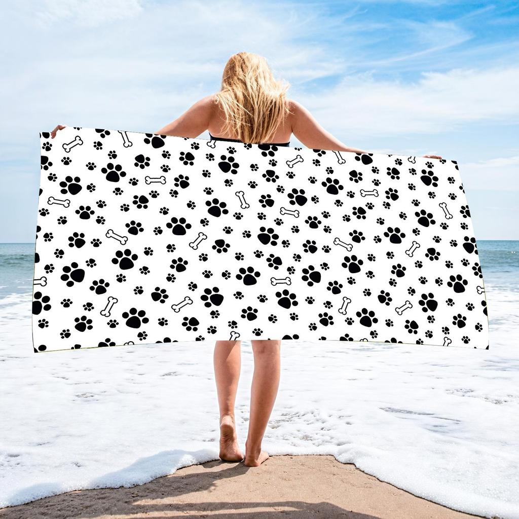 Active Beach Towel 70 * 140 Collection, Microfiber Printed Beach Towel, Absorbent Towel 70 * 140cm 230g