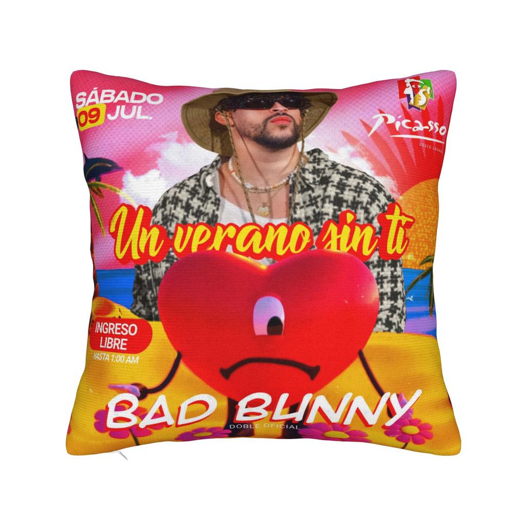 Bad Album Cute Pattern Square Pillow Covers Polyester Room Bunny Cushion Cover Creative Home Decoration Pillow Cover 45*45