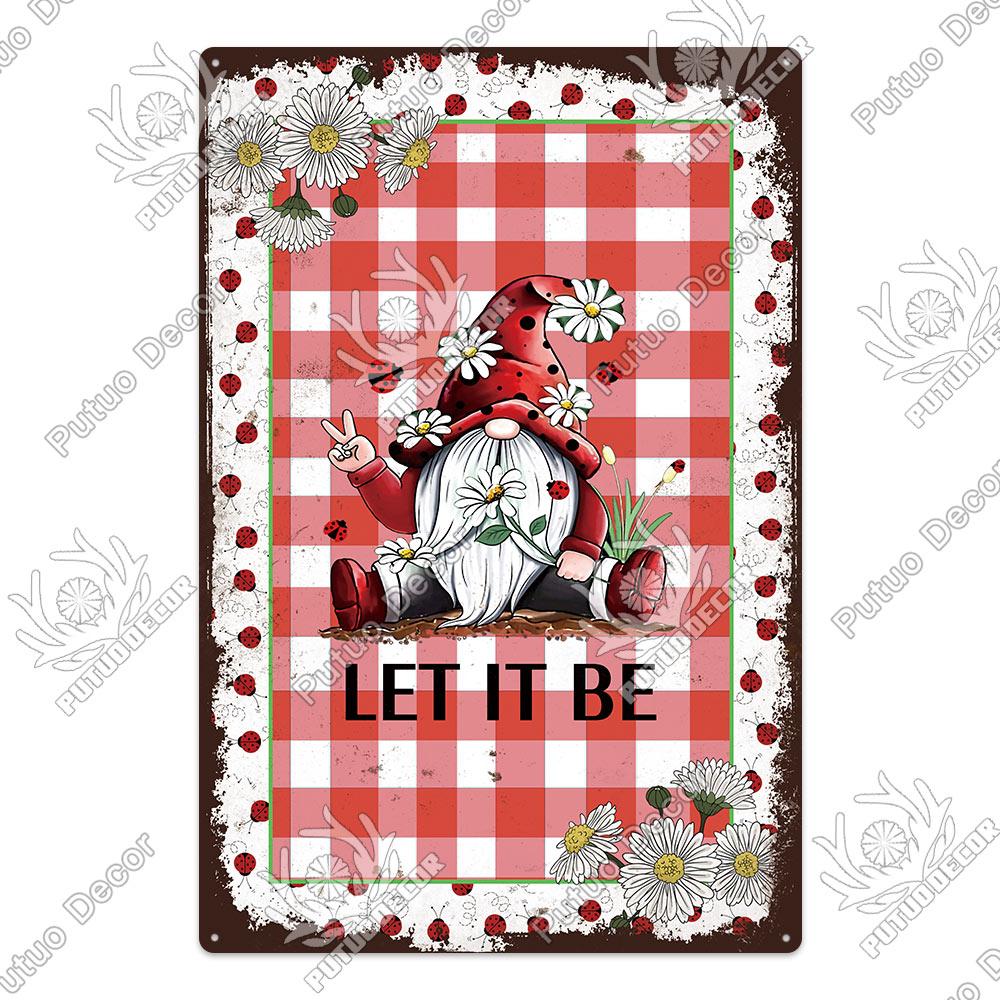 Putuo Decor Bee Vintage Metal Plaque Tin Sign Sweet Poster Wall Decoration For Garden Farm Decorative Living Room Home Decor