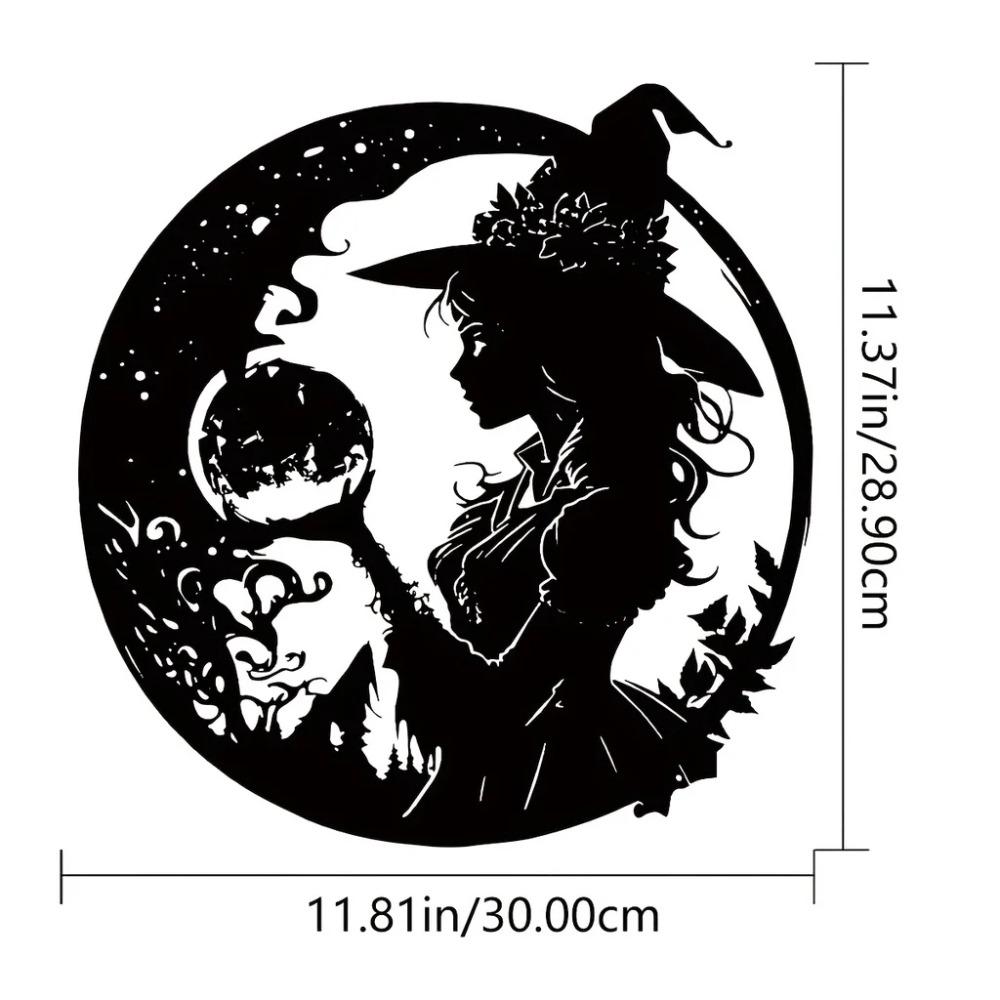 Beautiful Metal Witch Wall Art - Add a Magical Touch To Your Home Decor | Unique Wall Hanging for a Spooky, Stylish Accent