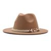 Western Cowboy Hat Jazz Hat Panama Hat Sun Hat Felt Wide Brim Fedora Decorative Rolled Hat