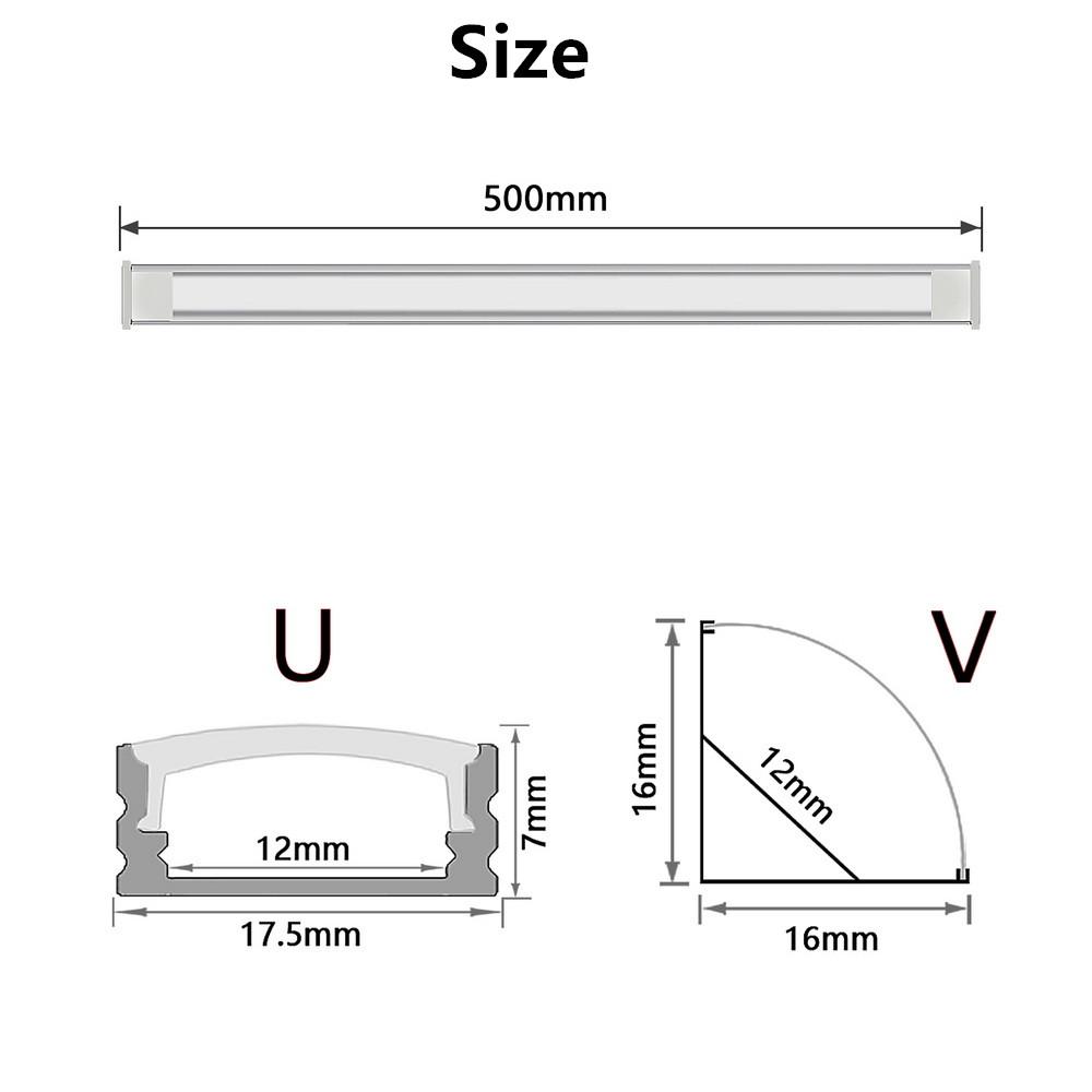 1-30Pcs/Lot 50cm Perfil Aluminio Led Corner Aluminium Profile Channel Holder for LED Strip Light Bar Cabinet Lamp Kitchen Closet