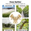 G3/4 Y Shape 2 Way Brass Hose Splitter With Water Faucet Ball Valve For Garden Greenhouse