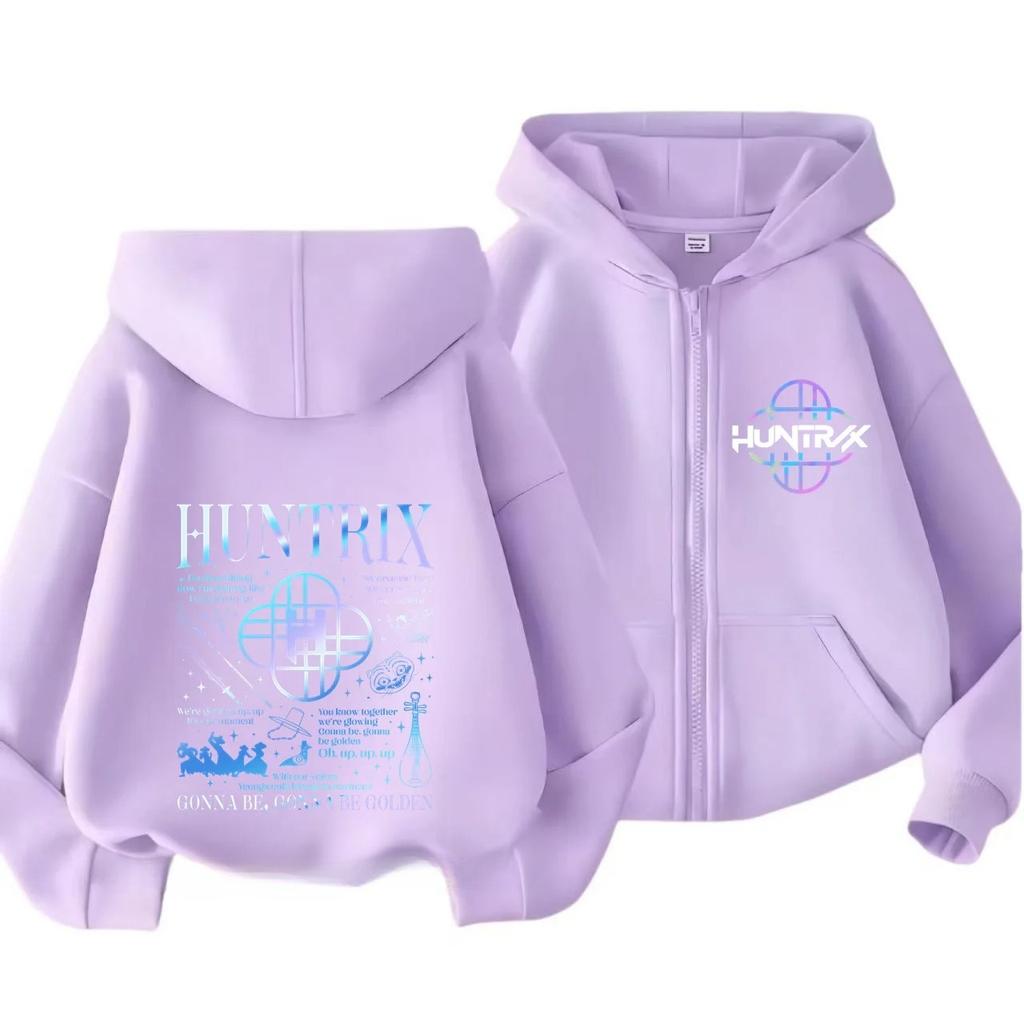 Y2k Zip Up Sweatshirts Kpop Demon Hunters Hoodie Jas Kinderkleding Kid Meisje Jongen Sweatshirt Rits Hoody Baby Casual Top