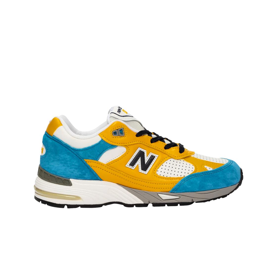 

Женские кроссовки New Balance x SNS 991 Made in UK Yellow Blue W991EF