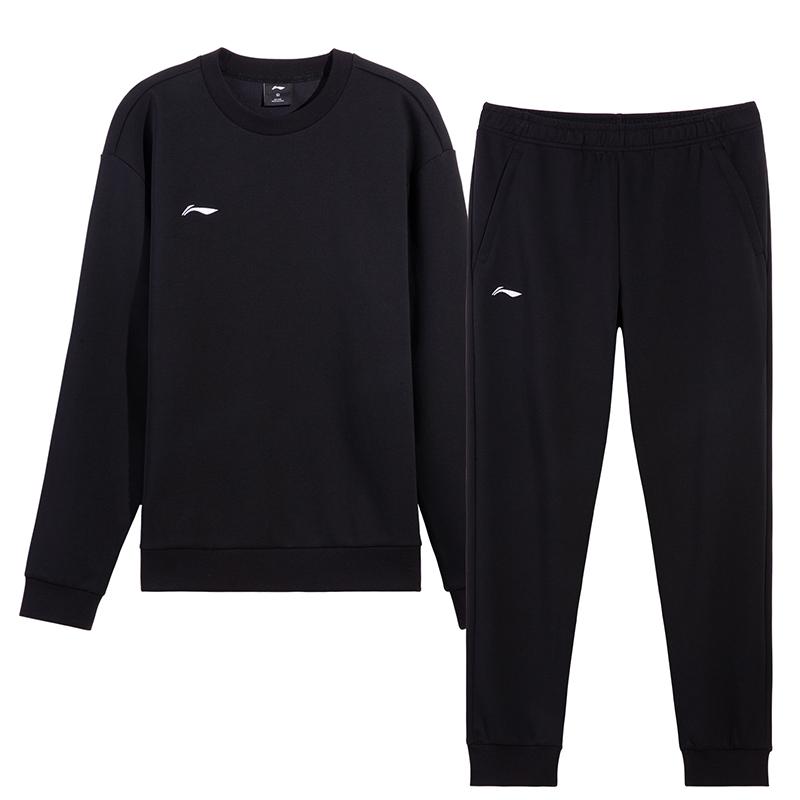 

Li-Ning Дышащий Минималистичный Универсальный Свитшот с Круглым Вырезом для Повседневной Носки Мужской Свитшот AWEV059-1 S