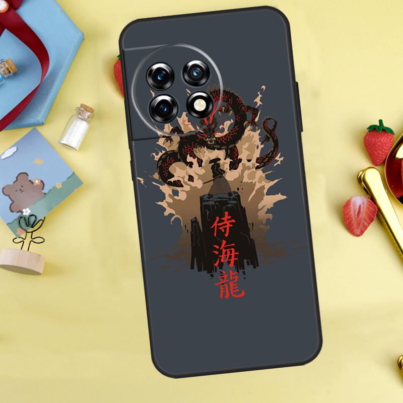 Samurai Japan Art Cover For OnePlus 13R 13 12 12R 11 10 Pro 8T 10T OnePlus Nord 4 CE 2 3 Lite N30 N10 N20 Case