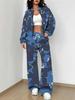 Splicing Autumn And Winter New European And American Women'S Clothing Army Green Camouflage Printing Suit Women