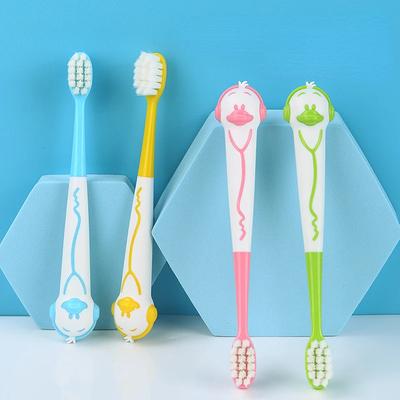 Dzieci Kreskówka Kaczka Ultra Miękka Szczoteczka do Zębów 360 Szczoteczka do Zębów Nić Dentystyczna Dzieci Treningowa Szczoteczka do Zębów Czyszczenie Zębów Pielęgnacja Stomatologiczna 2-12 L