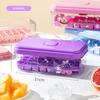 Push-Release Ice Cube Tray With Cartoon-Design, Includes Ice Scoop & Stackable Storage Bin With Lid, Easy To Fill & Release