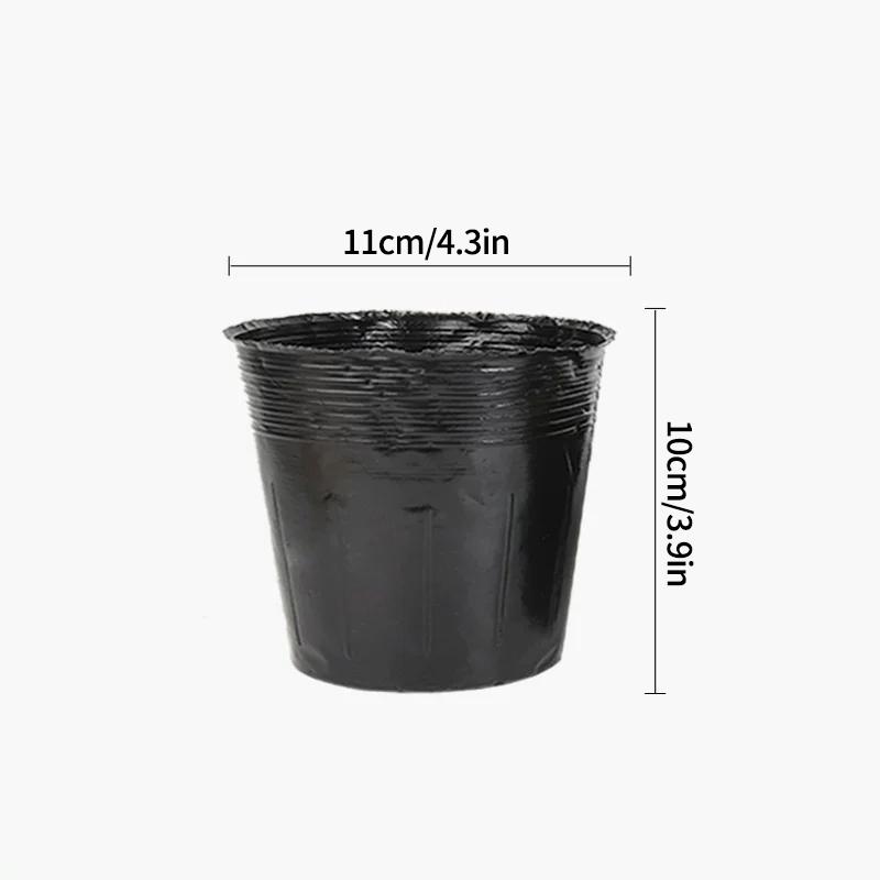 10/30/50/100pcs Plastic Black Seedling Nursery Pots Planting Pot Transplant Breathable Cup Grow Bag Garden Seedling Planting Cup