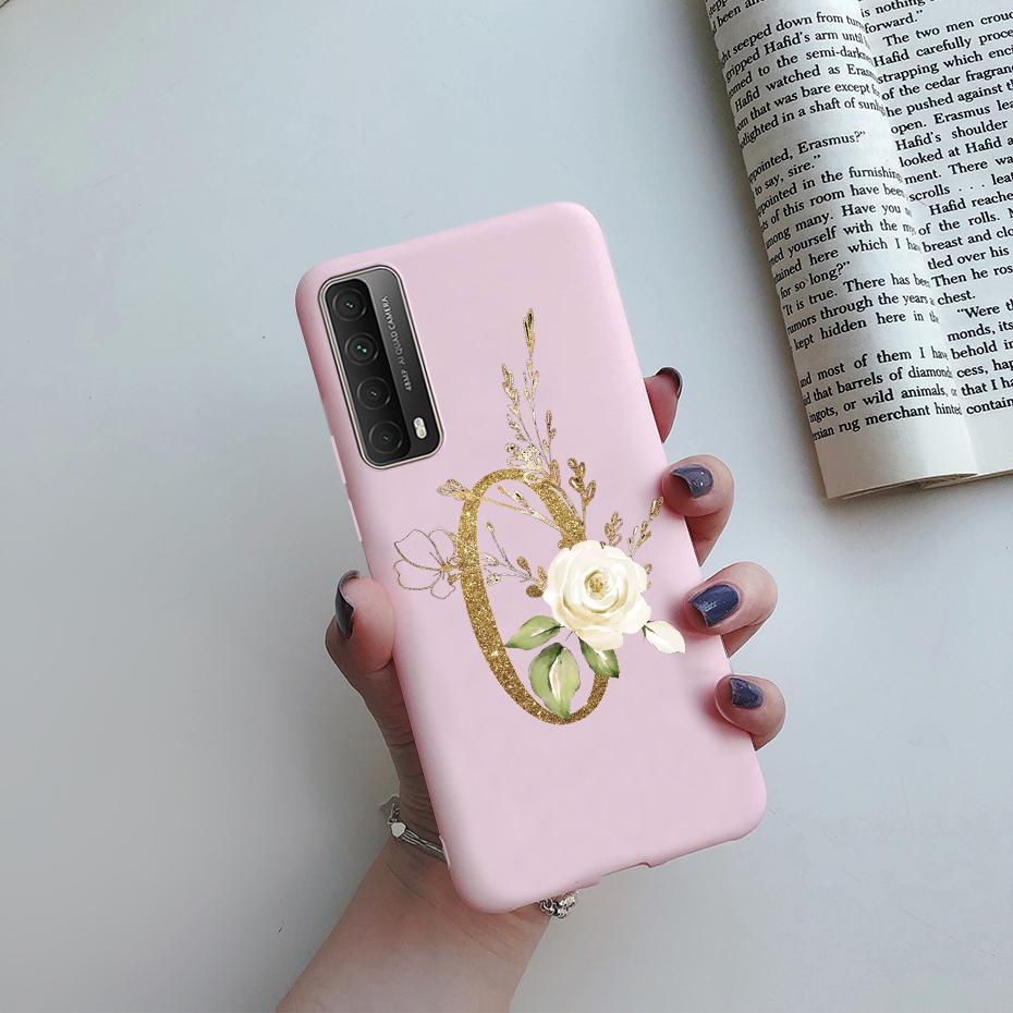 Fashion Flower Letters Shockproof Case For Huawei P Smart 2021 TPU Soft Cover For Huawei Y7A 2020 Y 7A Y7 A Phone Cases 6.67"