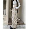 Niche Design Sense New Chinese Casual Jeans Women's Autumn High Waist and Thin Floor Pants Straight Wide Leg Pants
