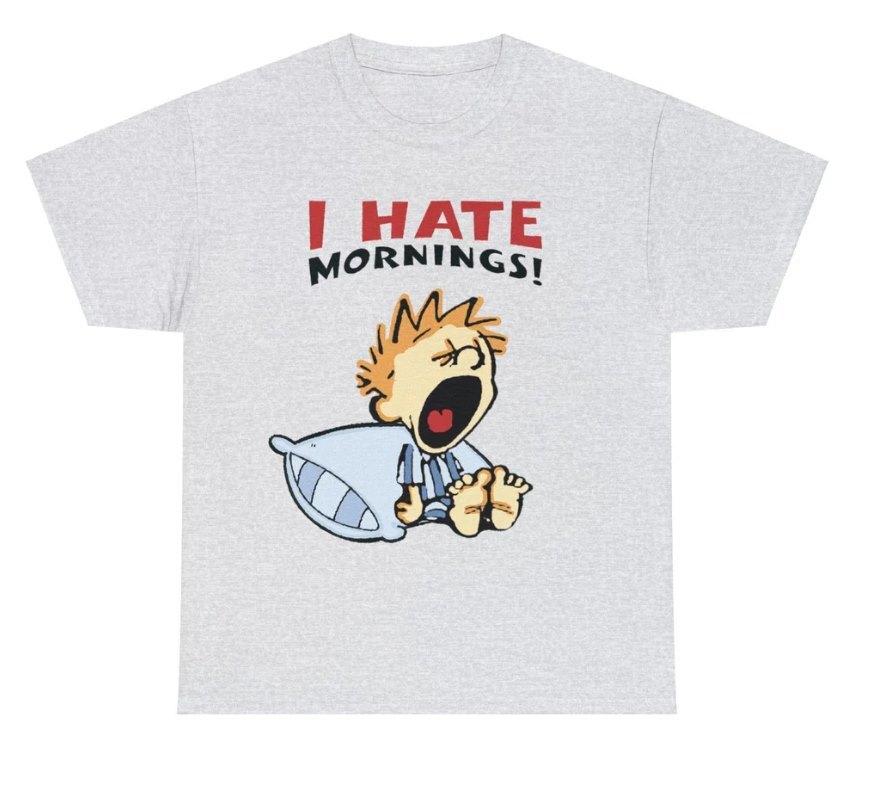

Vintage I Hate Mornings Tshirt, Retro Cartoon Tshirt 4XL