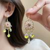 Pendant Rhinestone Drop Earrings Exaggerated Vintage Long Earrings Crystal Stud Earrings  Women