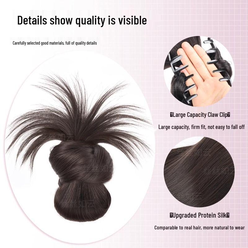Fluffy Flower Bud Hair Tie & Clip for Easy Bun Styling