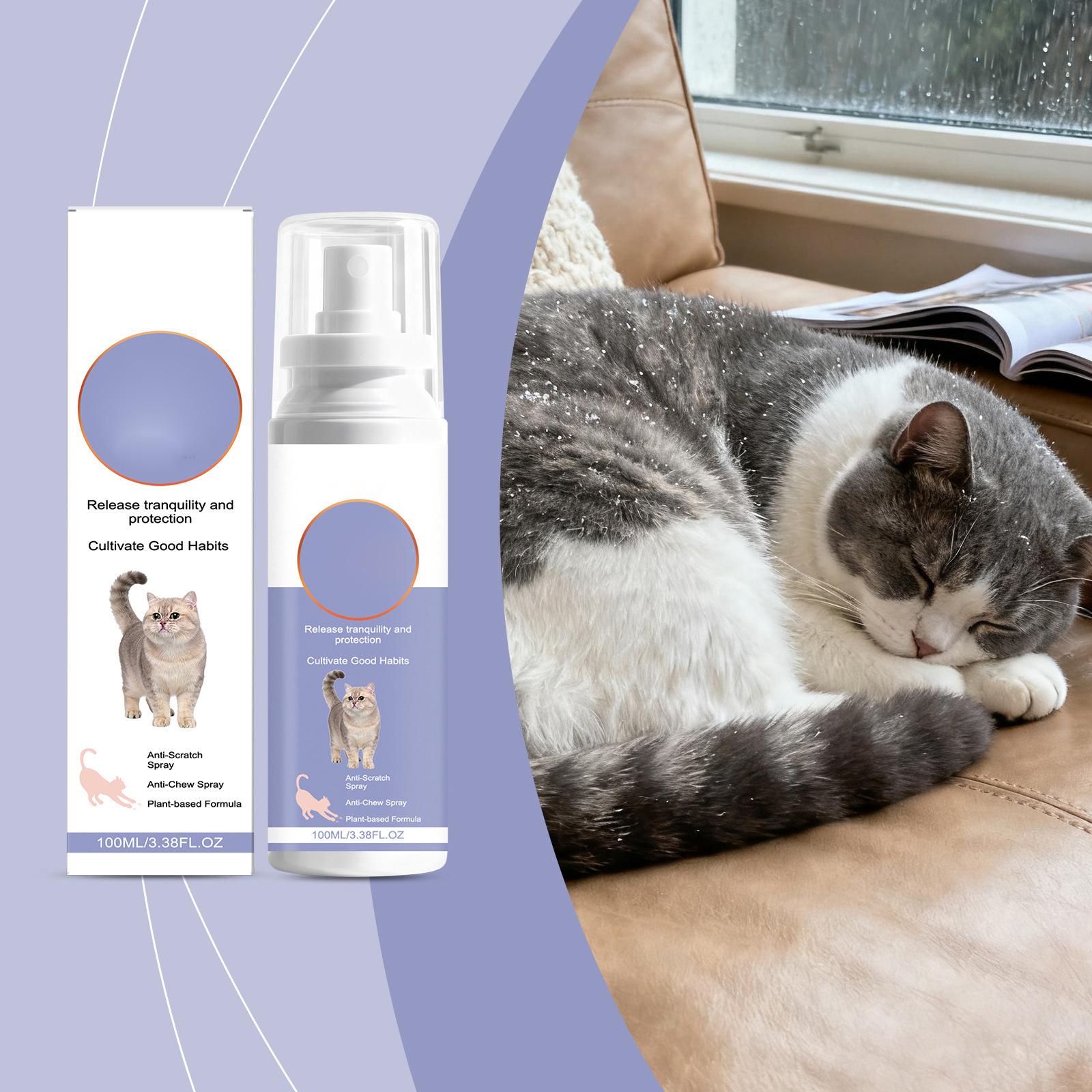 

Spray With A Gentle Protects Furniture And Sofas From Being Licked Or Bitten By Cats And Is Suitable For Daily Training.100ml One Size