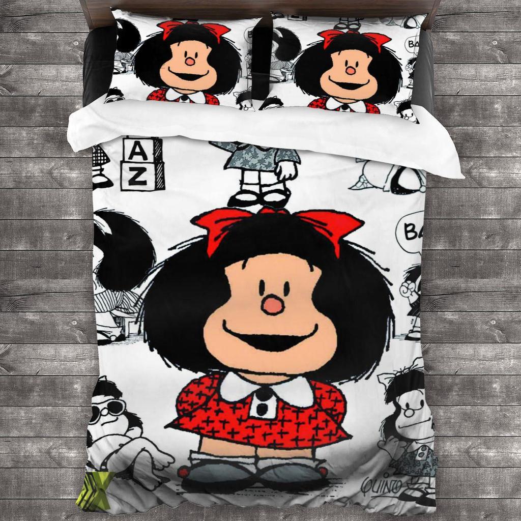 Mafalda Bedding Set Single Twin Full Queen King Size Bed Set Aldult Kid Bedroom Duvetcover Sets 3D Print Funda Nordica Cama 150