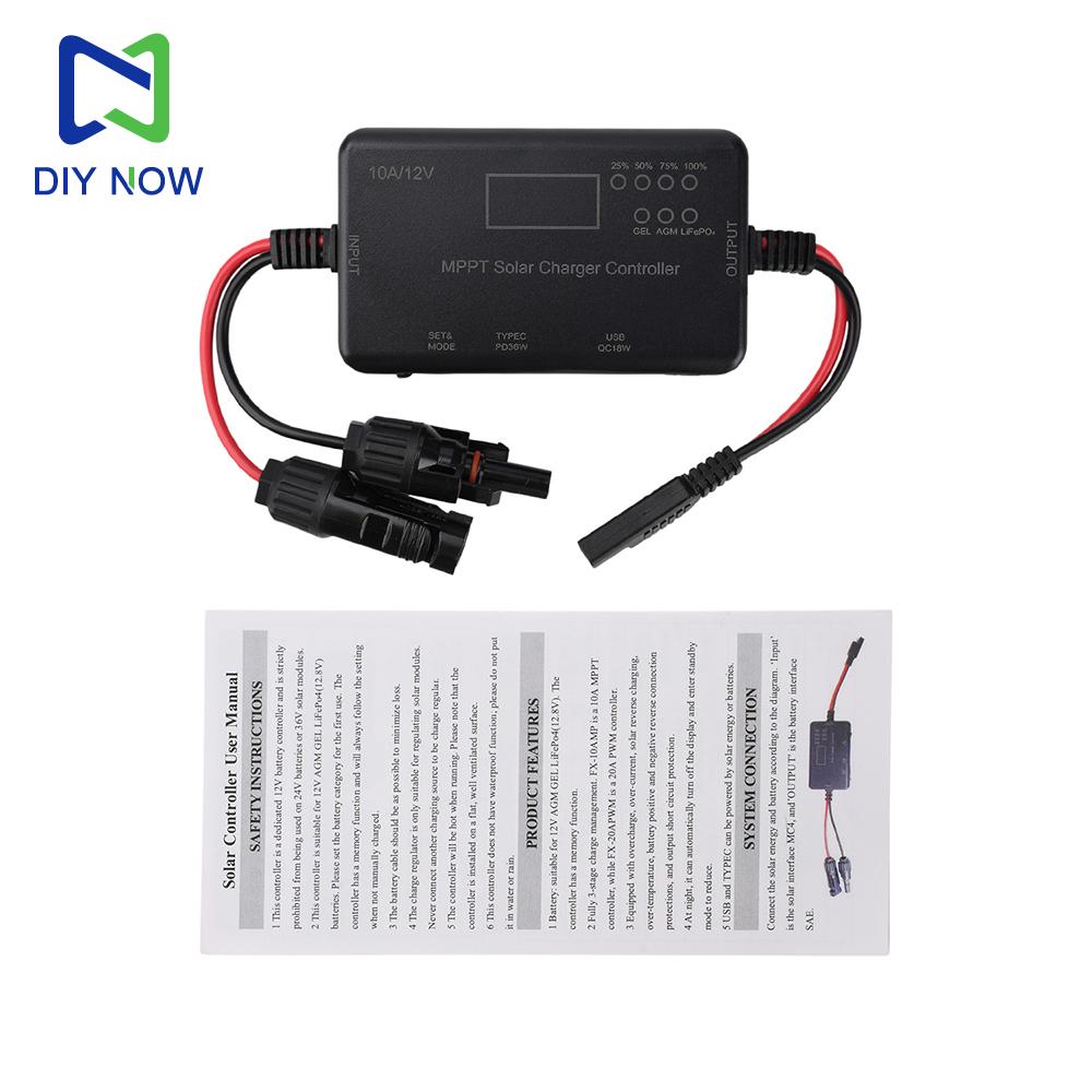 MPPT Solar Controller 12V Battery Dedicated Controller Photovoltaic Controller for Lead-Acid/Gel Batterie/Lithium Iron Phosphate