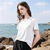 Women's V-Neck Ice Silk Cooling Short Sleeve T-Shirt