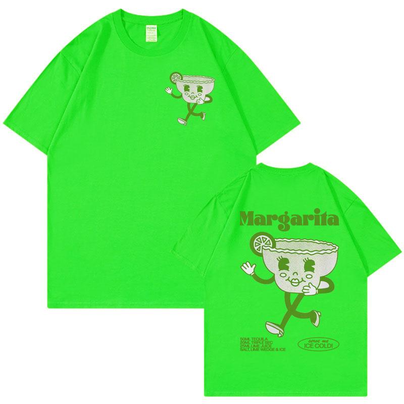 Margarita Meme T Shirt Funny Cocktail Unisex Retro Cartoon Aesthetic Tshirts Men 100 Cotton Oversized Short Sleeve Tshirt Y2k