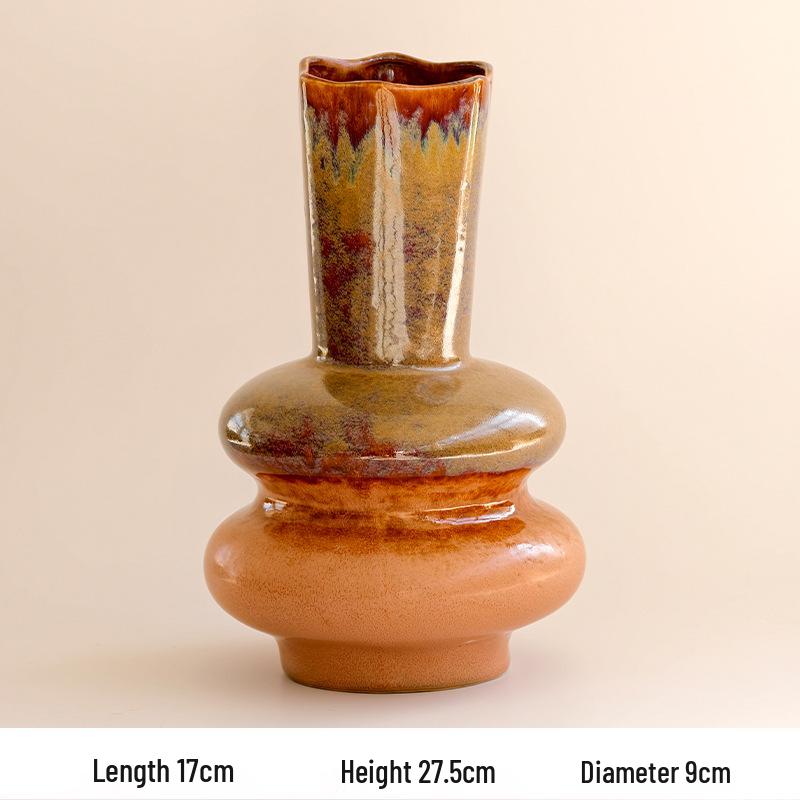 

Lemeng Wabi-Sabi Large Irregular Ring Vase - Art Decoration for Hotels, B&Bs, and Dining Table Arrangements