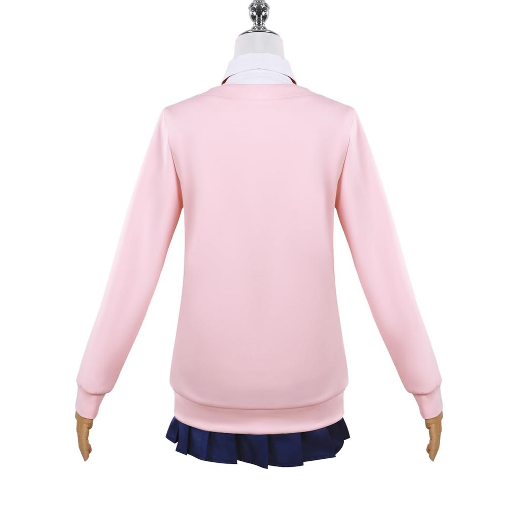 NIUKACOS Dandadan Ayase Momo Cosplay Includes and Bow Costume for Photo and Size M Costume, Top, Shirt, Skirt, Socks, Earrings, Tie, Anime/Manga