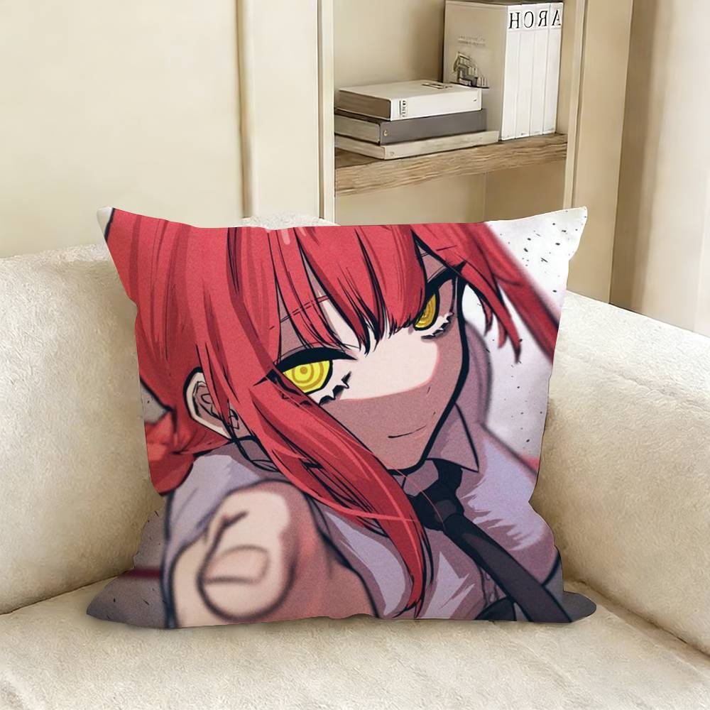 MMAKIMA CChainsaw man Pillow Cover Sofa Cushion Cover Home Room Decoration Children Gift