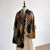 Winter Cashmere Scarf Women Luxury Stripe Print Female Shawl Wrap Scarves Lady Thick Warm Blanket Gift Echarpe Pashmina