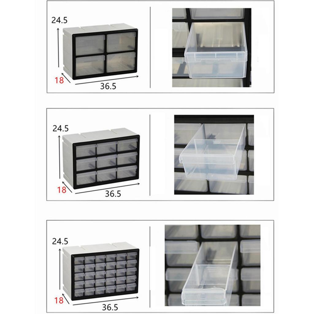 Drawer Organizer Storage Tool Box Bathroom Container Garage for Bolts Screws Parts