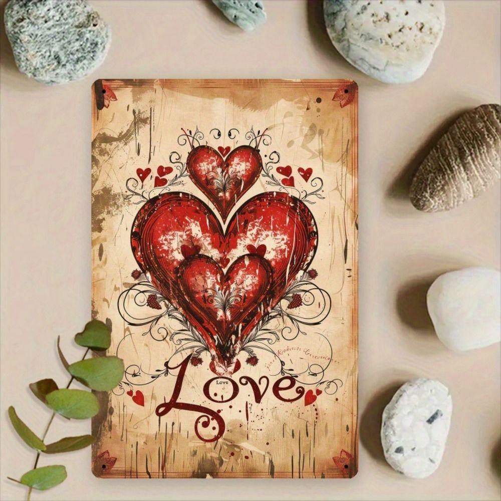 Vintage Metal Tin Sign Easter Bunny with Eggs Wall Decor Home Kitchen 20x30cm