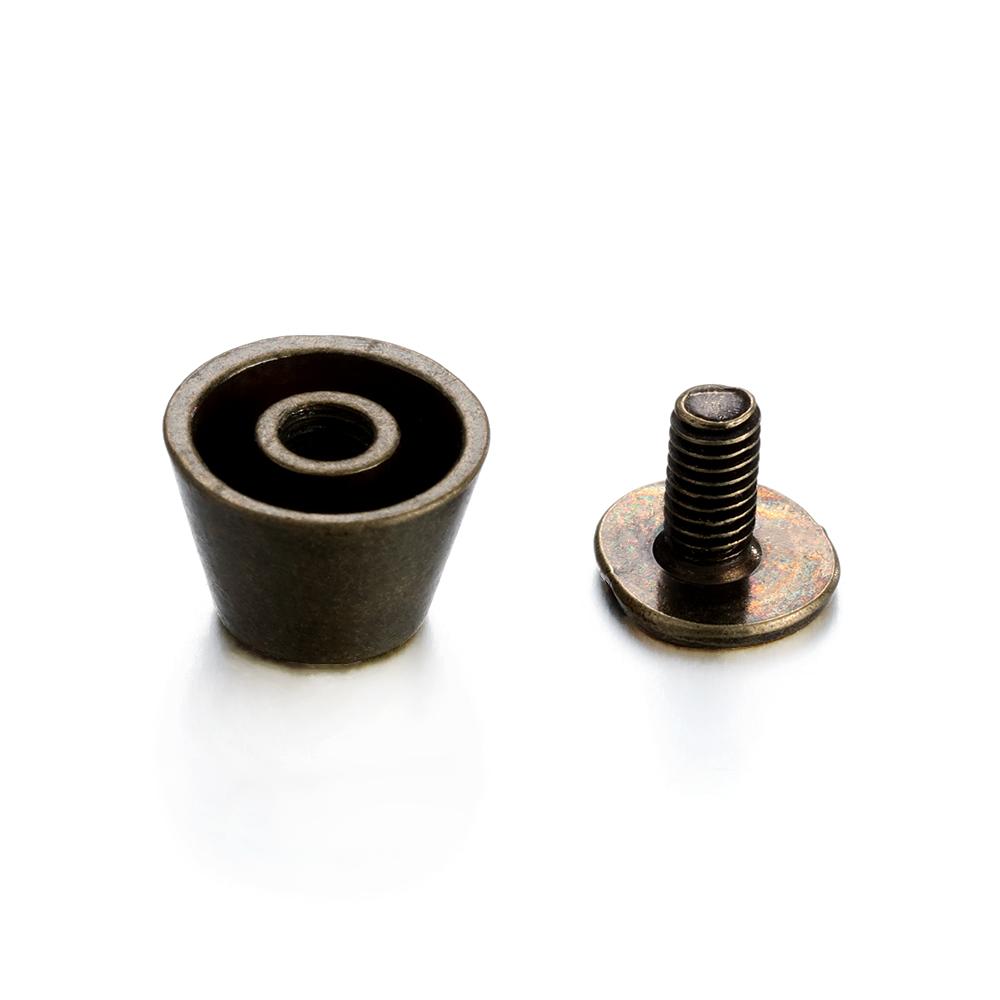 10set/bag 10/12mm Punk Cloth Button Leather Craft Clothes/Bag/Shoes Bucket Dome Round Head Screws Solid Nail Bolt Strap Rivets