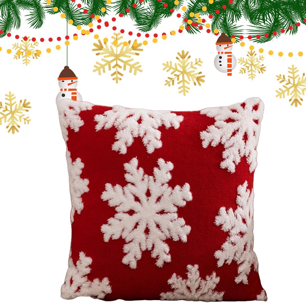Christmas Throw Pillow Cover Winter Holiday Pillowcase for Sofa Decoration /