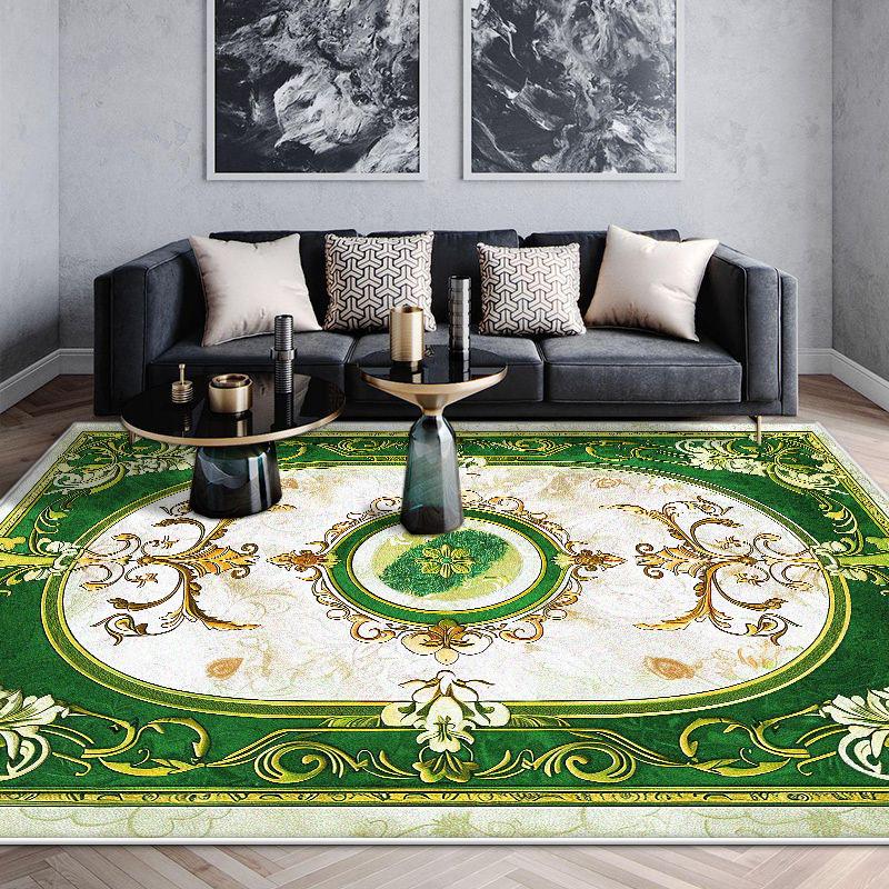 Persischer Stil Heimdekoration Luxus Wohnzimmer Teppich Fussel-frei Leicht zu reinigen Esszimmer Dekor Teppich Weich Faltbar Couchtisch Matte