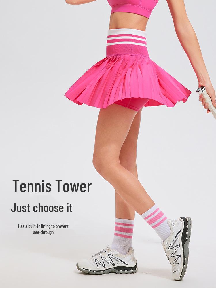 Caijue Women's Two-Piece Pleated Sports Skirt for Tennis, Badminton, Running, or Yoga