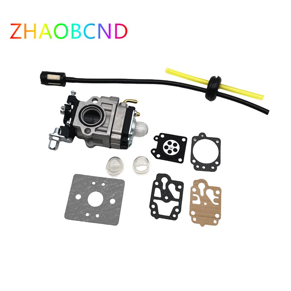 15mm Carburetor Kit for Engine 40-5 44-5 For Brushcutter 43cc 49cc 52cc Strimmer Cutter Chainsaw Carb Carburetors Jets 1
