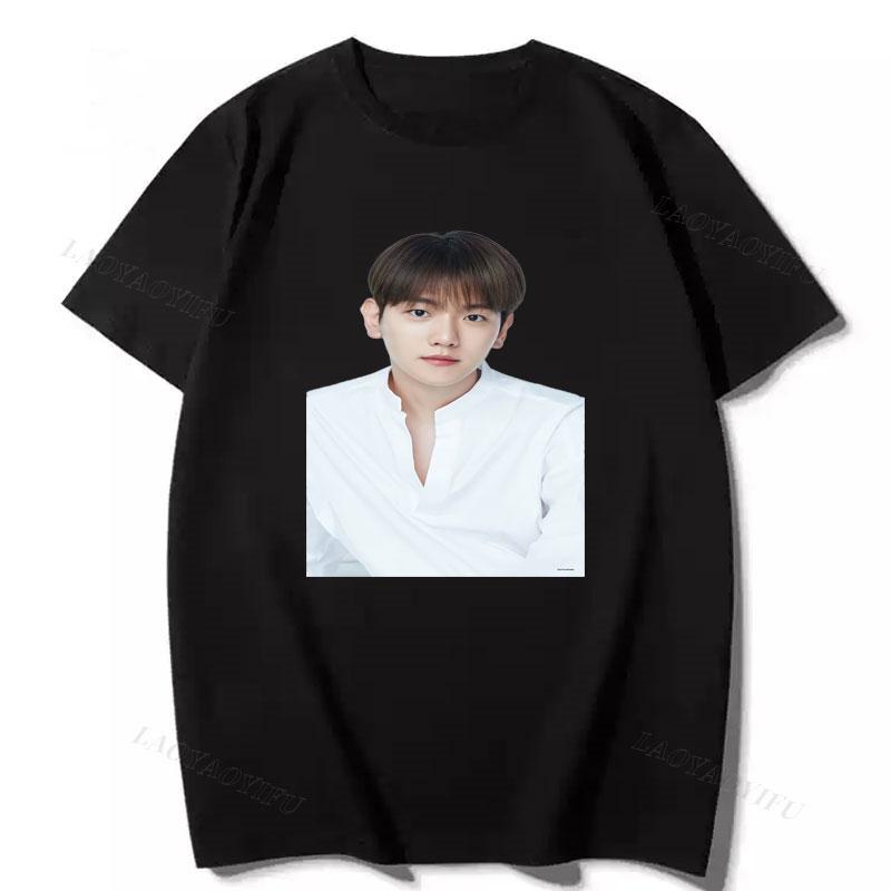 Korean Popular Clothes Playera Kpop Baekhyun Graphic T Shirts Unisex Tshirt Short Sleeve Women Unisexs Y2k Clothing