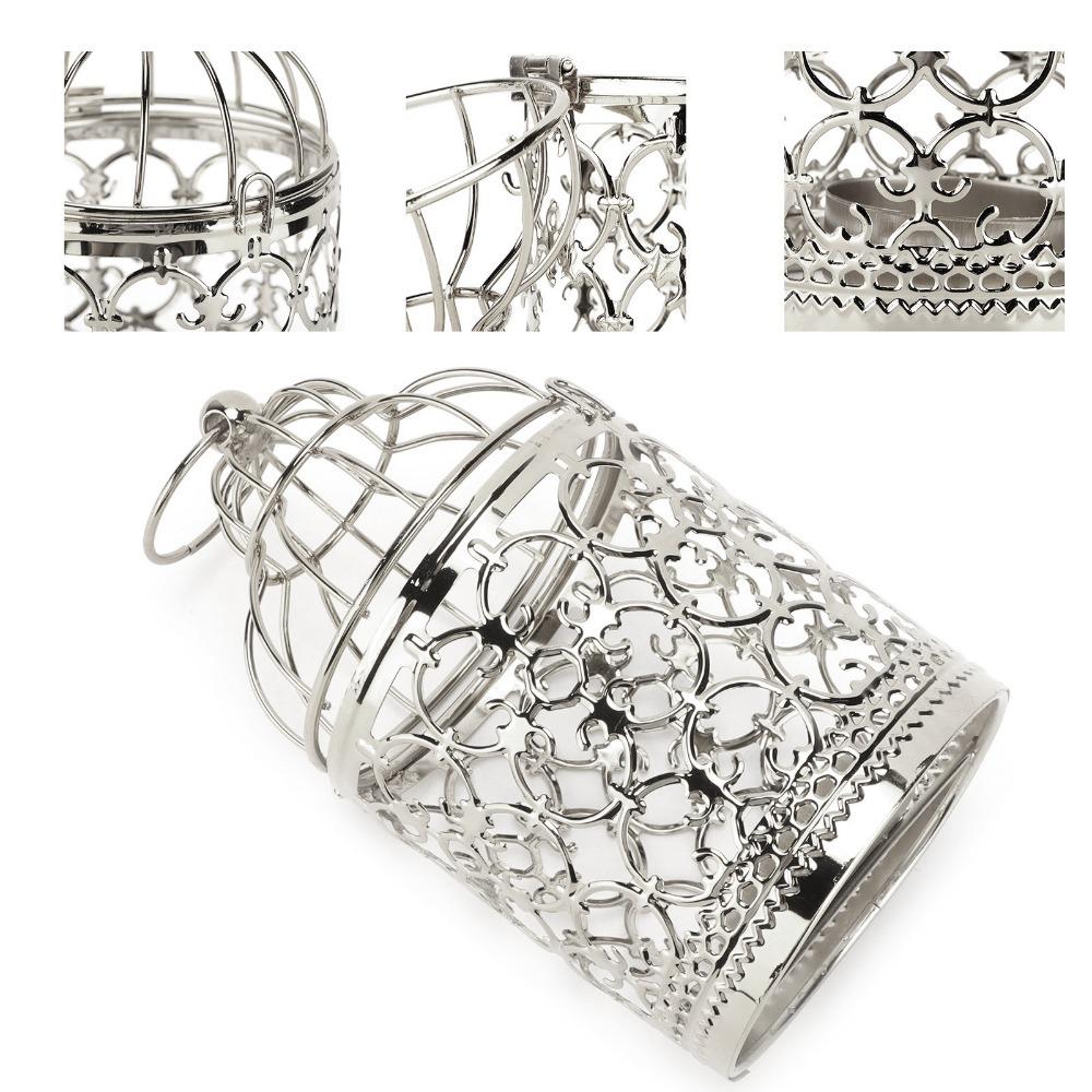 Electroplated Birdcage Candle Holder Hollow Out Birdcage Candlestick Decorations  Party Decoration