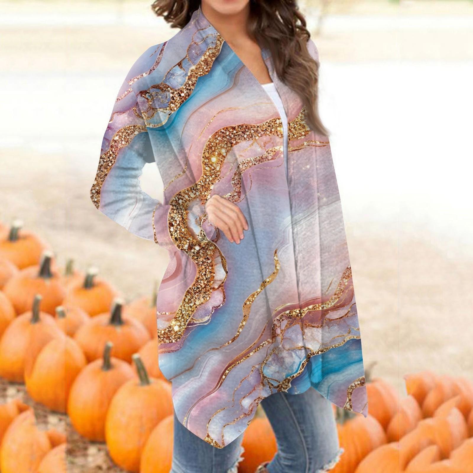 

Женский модный повседневный кардиган средней длины с ретро-принтом S