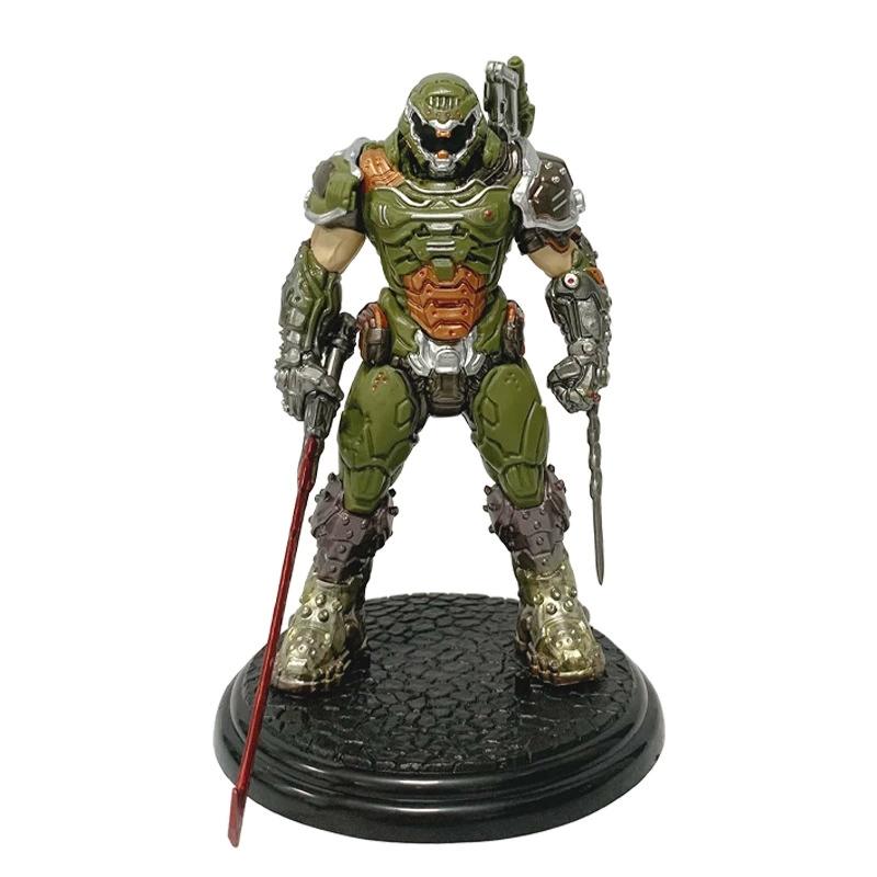 

In Stock 21.5Cm Anime Game Doom Eternal Hunter Action Figure Mchanical Sense Model Doll Decorations Pvc Collection Fans Toys (As shown-11585)-