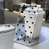 Love Heart Pattern Shockproof Phone Case For iPhone 16 Pro 15 14 13 12 11 17 Pro Max 7 8 Plus XS Silicone Transparent Soft Funda