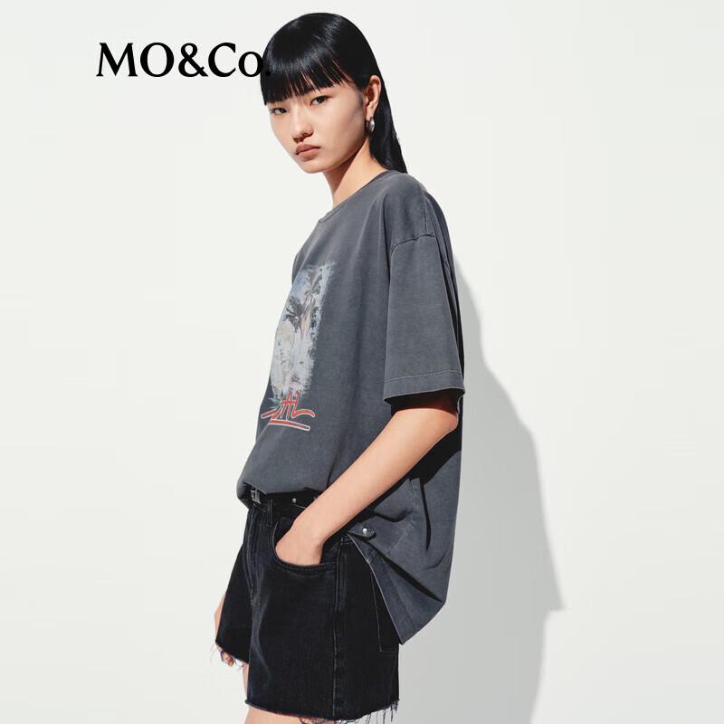 MO&Co. 2025 Summer Loose Fit Cotton Print T-Shirt