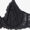 Femeie Sutien Dimensiune Plus Negru Alb Floral Dantela Lenjerie cu sârmă Lenjerie ultra subțire Respirabilă 38D 40D 42D 44D 40C 42C 44C Cupă întreagă